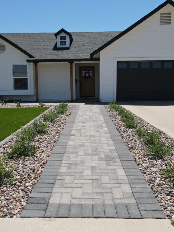 Surprise, AZ, synthetic grass front lawn landscaping