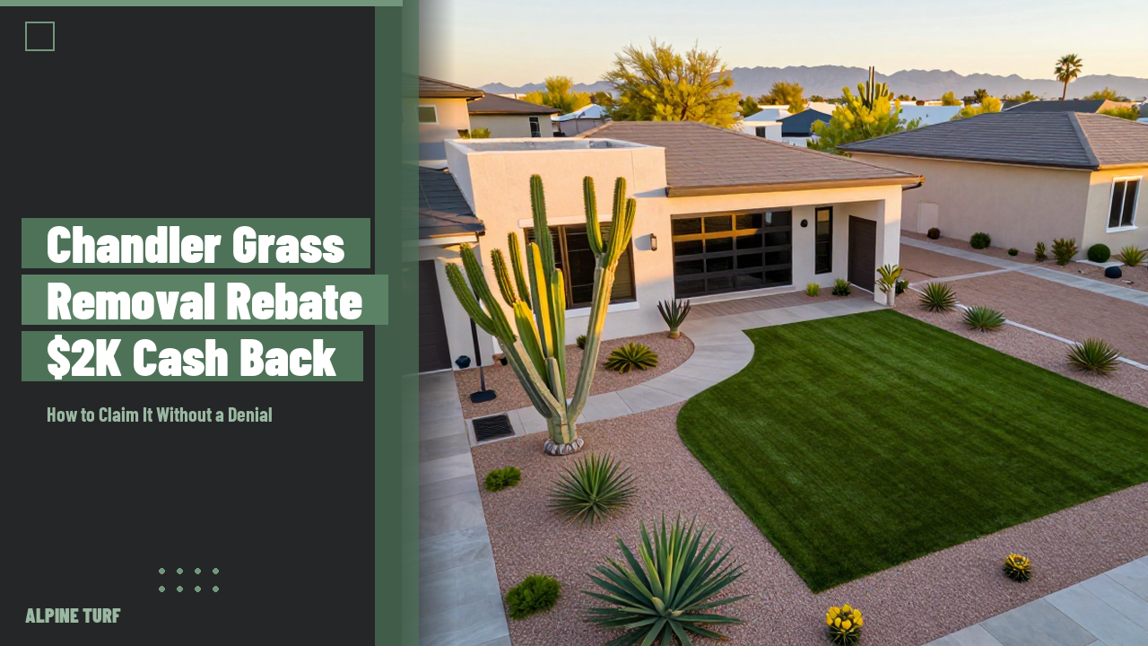 Modern Chandler Arizona front yard converted from grass to desert landscaping with decorative gravel, native plants and paver walkway