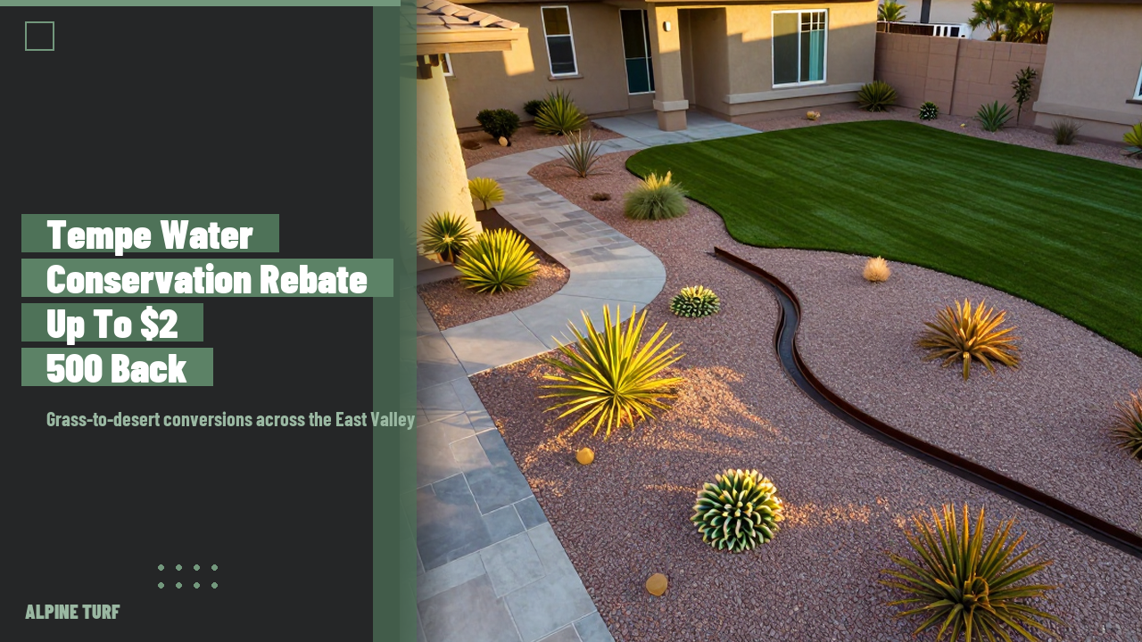 Tempe Arizona front yard converted from grass to desert xeriscape with decorative gravel, native plants and a paver walkway